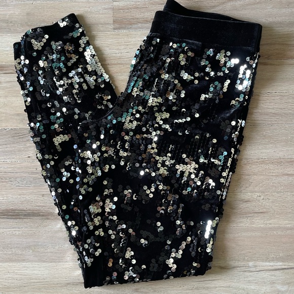 Midrise Express velvet sequin leggings - Picture 2 of 5